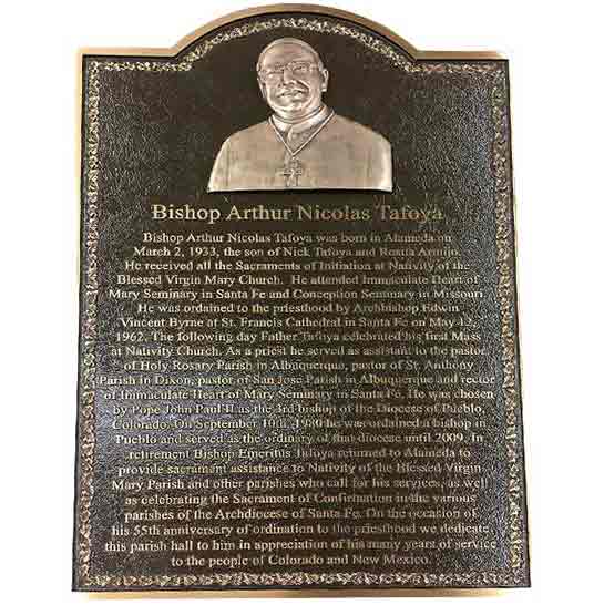 bas relief bronze plaque